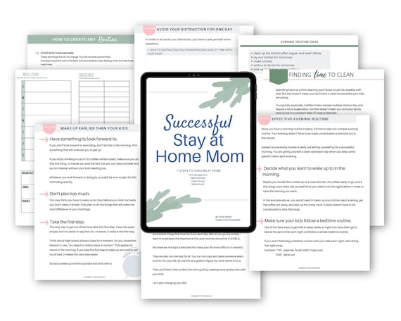 Stay at Home Mom Instant Download Workbook
