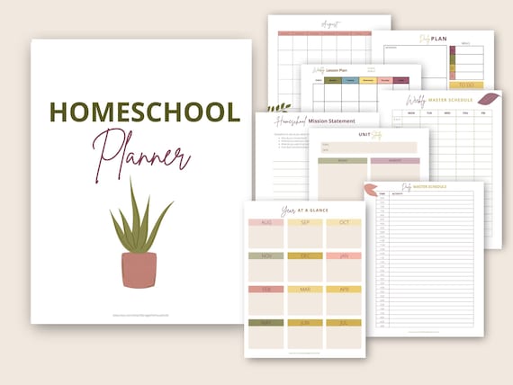 Homeschool Planner Printable Undated Homeschool Binder - Etsy