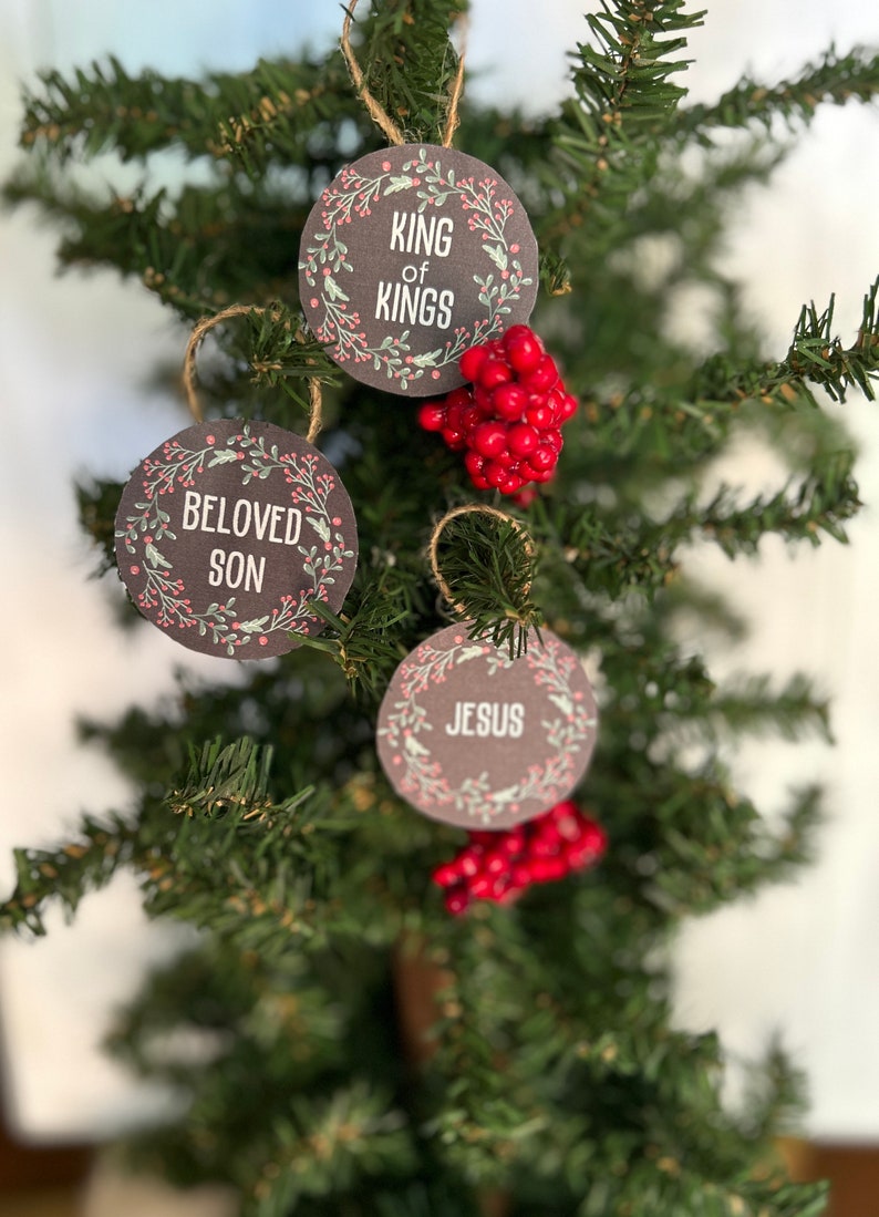 Names of Jesus Ornaments Printable Christmas Ornaments Christmas Party ...