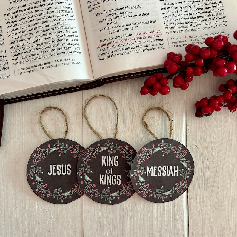 Names of Jesus Ornaments Printable Christmas Ornaments Christmas Party ...