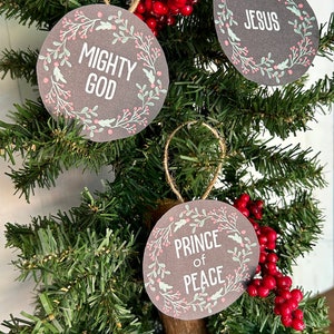 Names of Jesus Ornaments Printable Christmas Ornaments - Etsy