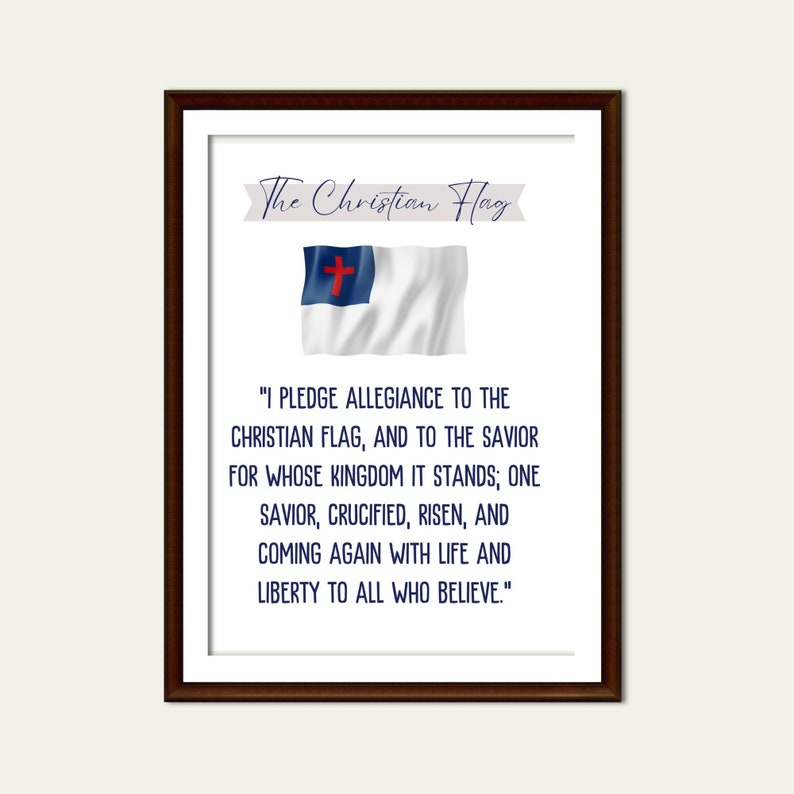 Pledge to the Christian Flag Christian Flag Pledge of Allegiance to the ...