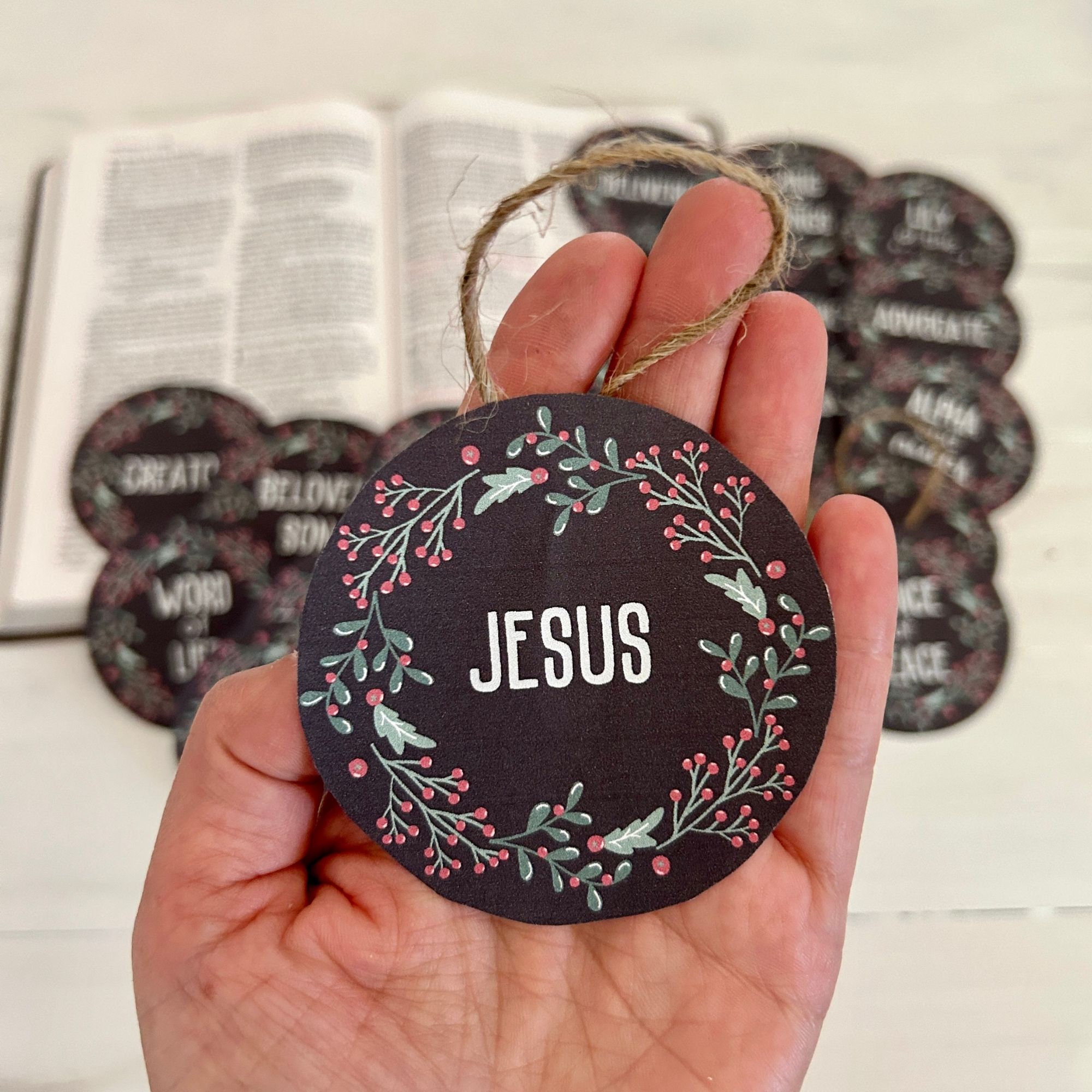 Names Of Jesus Ornaments Printable Christmas Ornaments Etsy