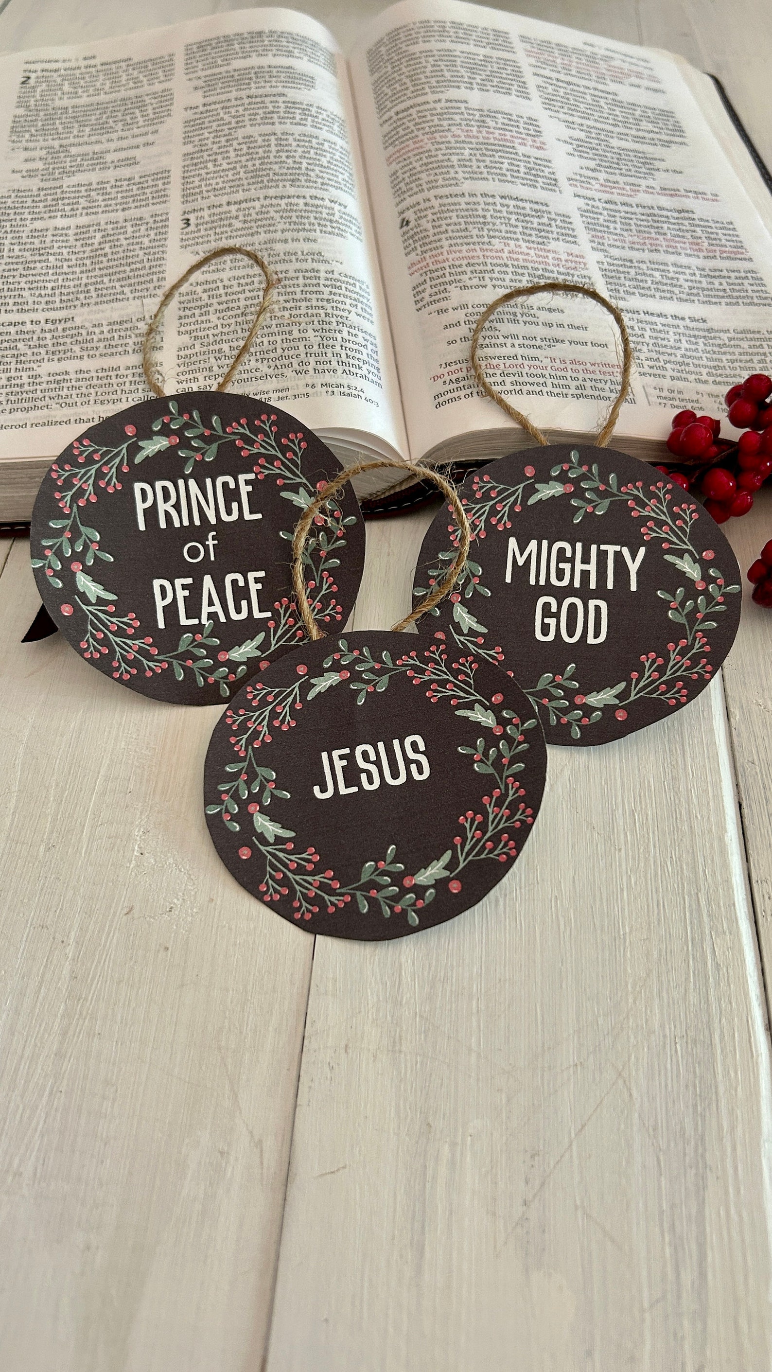 Names of Jesus Ornaments Printable Christmas Ornaments Etsy