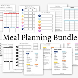 Weekly Meal Planner Printable Monthly Meal Planner Dinner Ideas List