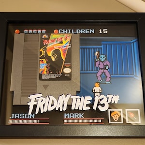 Friday The 13th NES Game Cartridge Display Retro Jason Voorhees