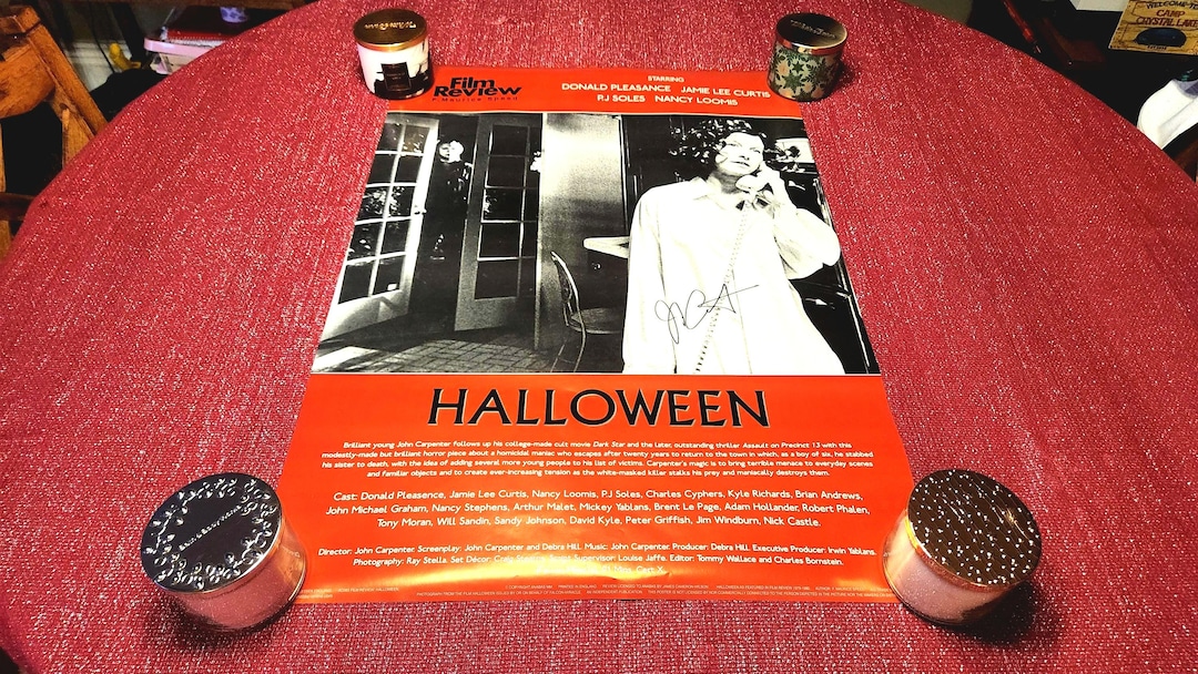 ハロウィン ジョン・カーペンター サイン入り ポスターとレコード