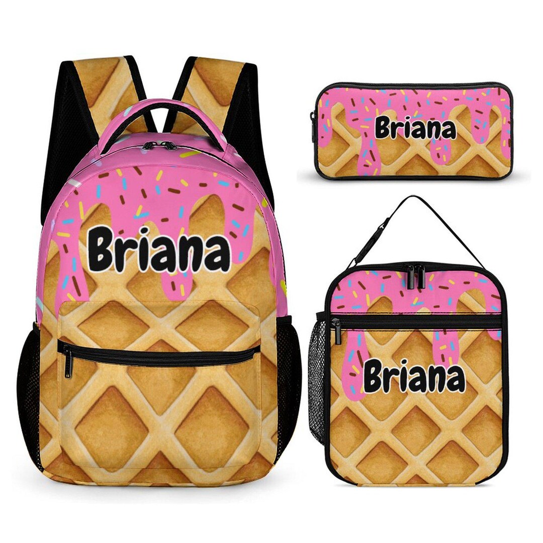 Icee Backpack Personalized Ice Cream Backpack Set: 3-in-1 Back to School - Sprinkles ...
