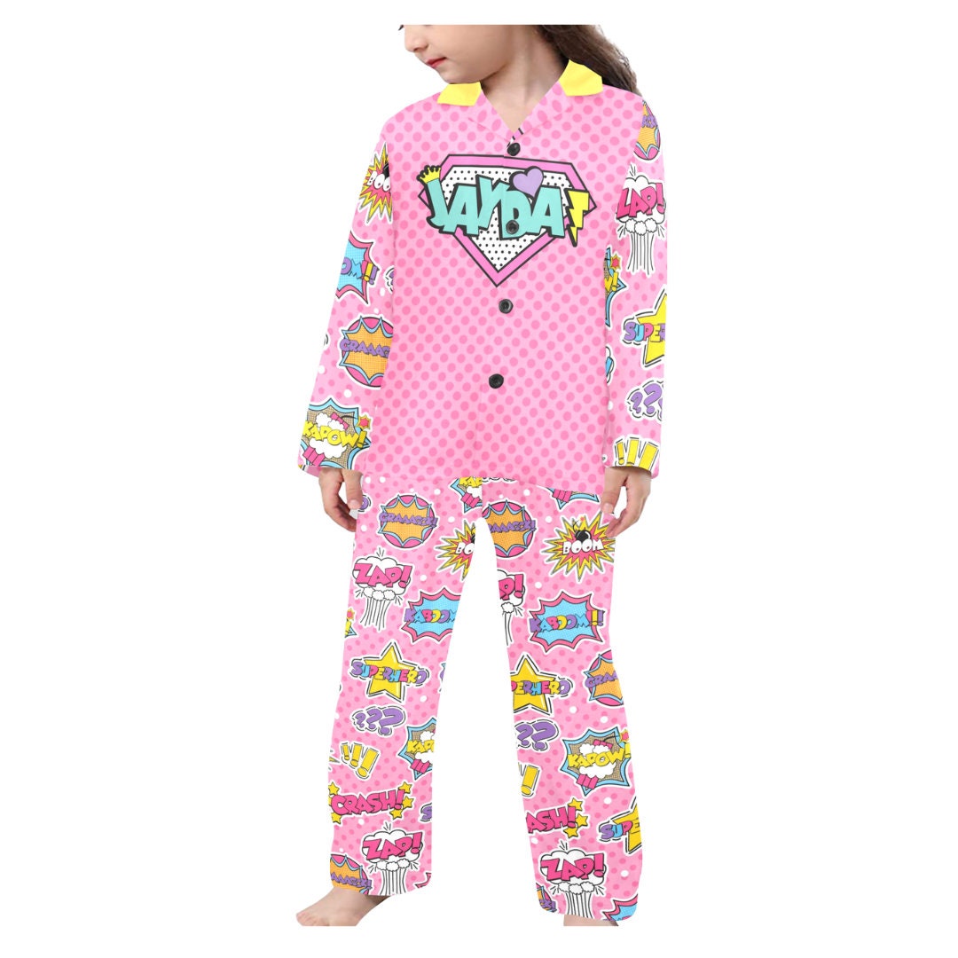 Girls superhero pajamas hotsell
