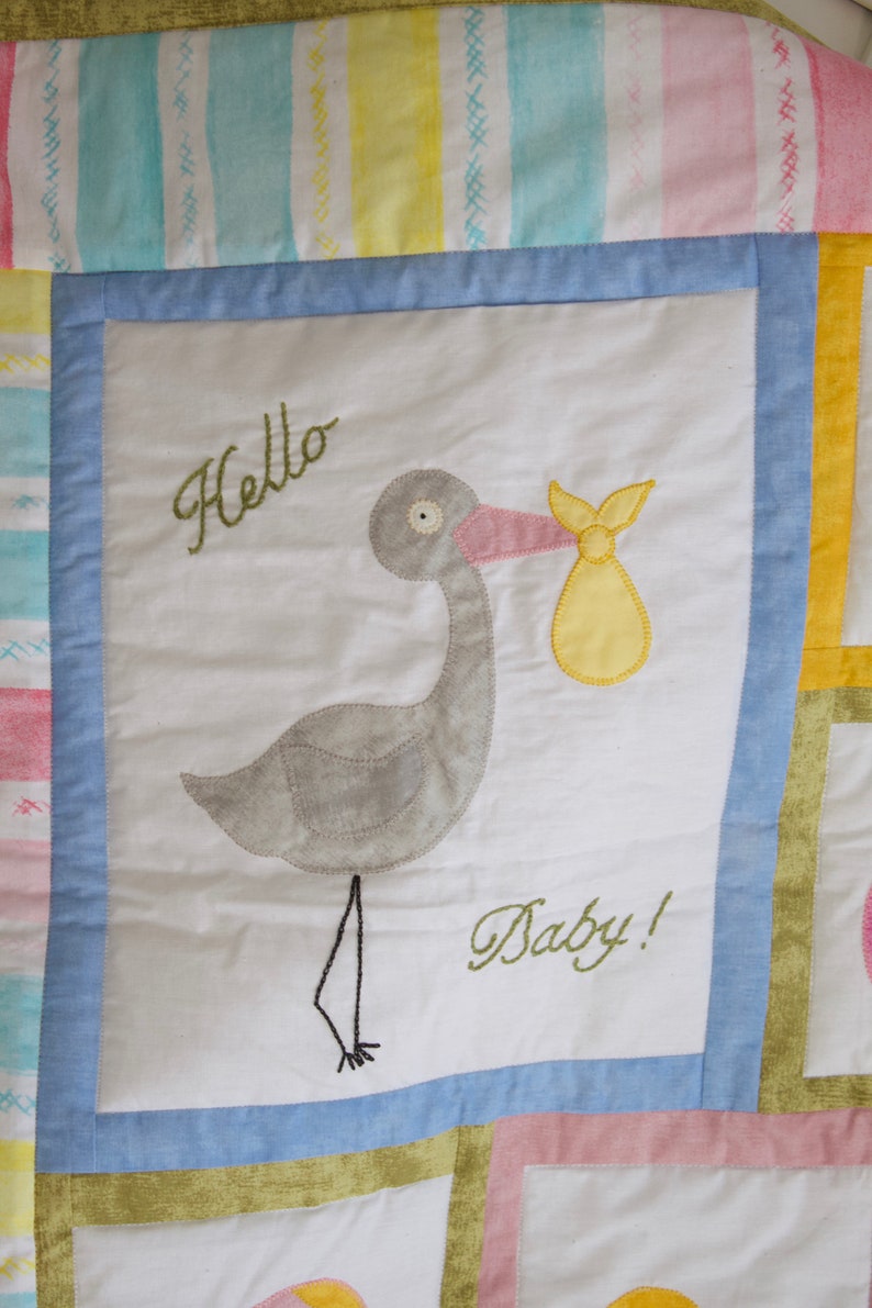 Warm Baby Blanket, Pink Quilt for Girl, Cozy Room Decor, Quilted