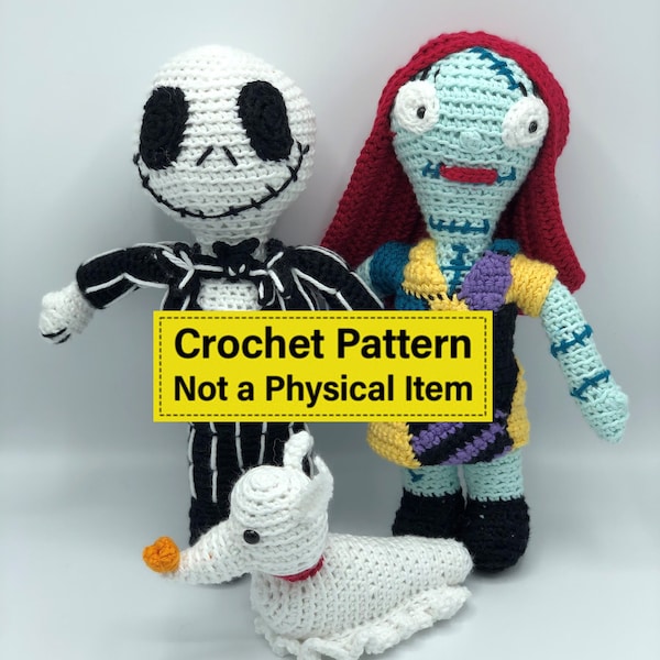 Jack, Sally, and Zero (Crochet Pattern)
