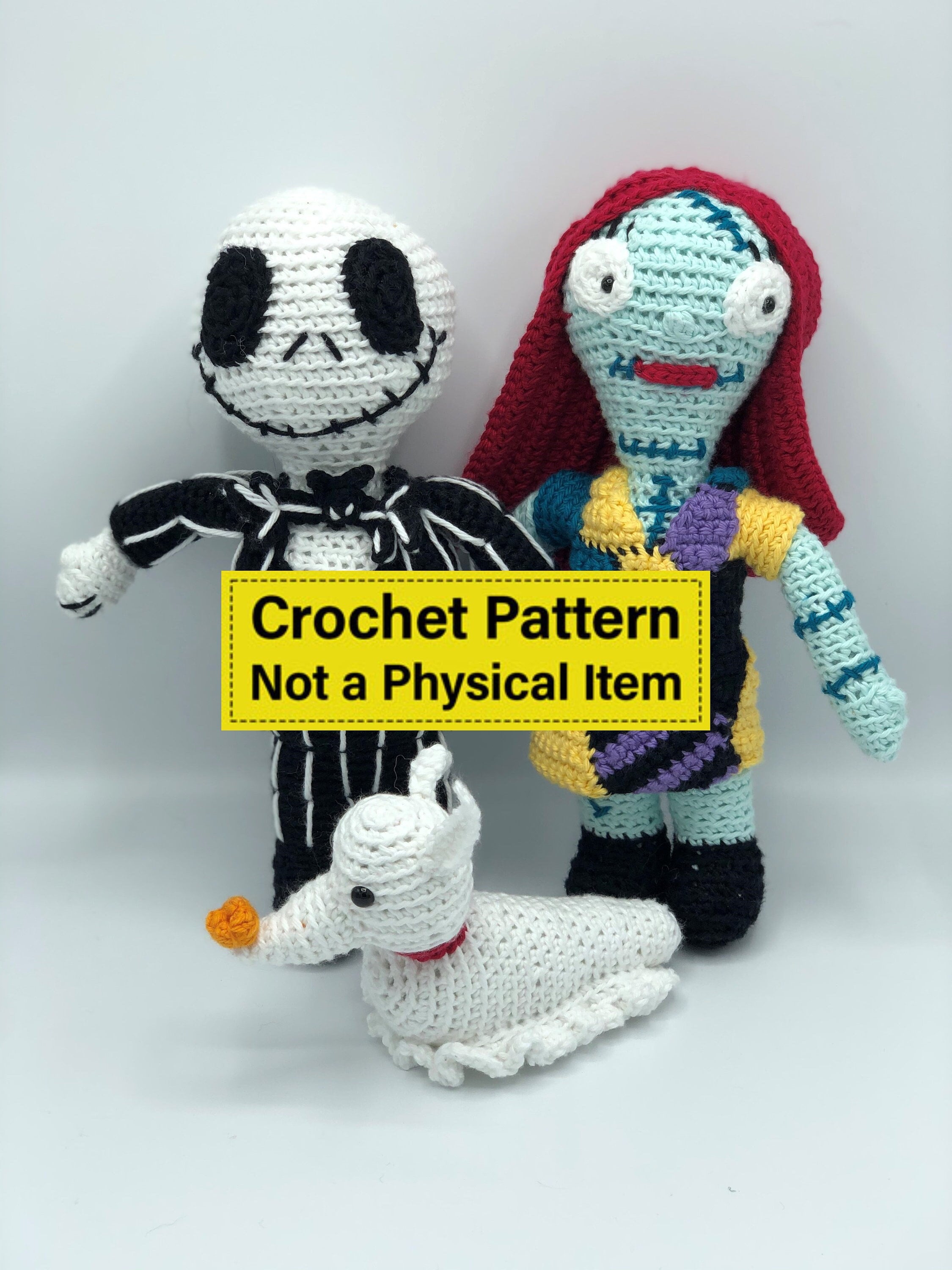 Jack, Sally, and Zero Crochet Pattern Set