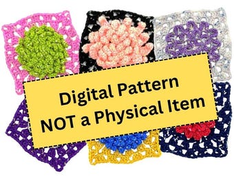 Flower Granny Square Set (Crochet Pattern)