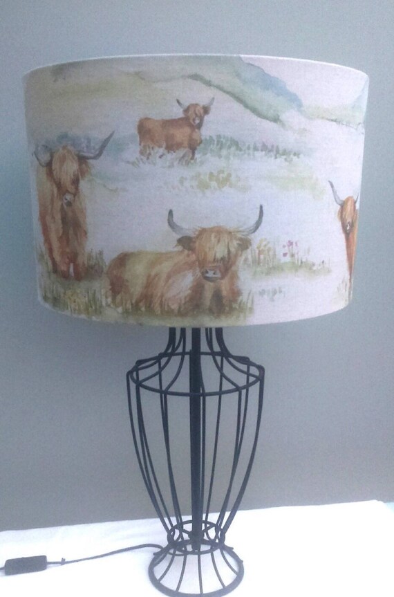 Voyage Highland Cow Handmade Lamp Shade