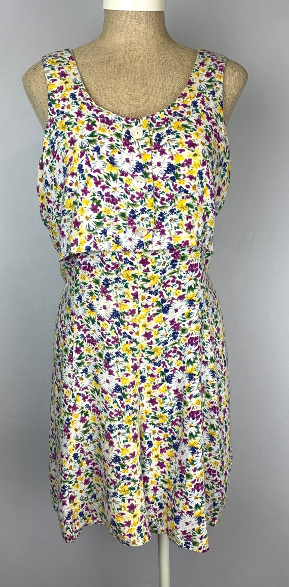 Floral Skort Romper Basic Editions | Vintage 80s … - image 4