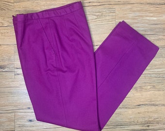 Vintage 80s Women’s Purple Pendleton High Rise Tapered Pants Size 10