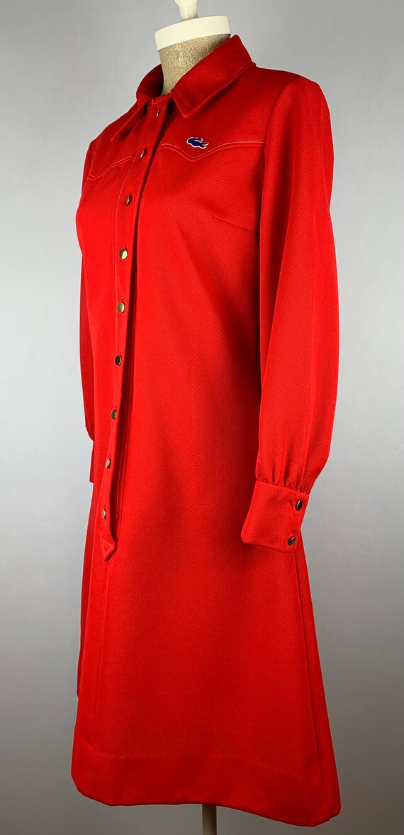 Vintage 70s Chemise Lacoste Red Dress Tennis Dress - image 7