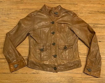 gap leather jacket womens