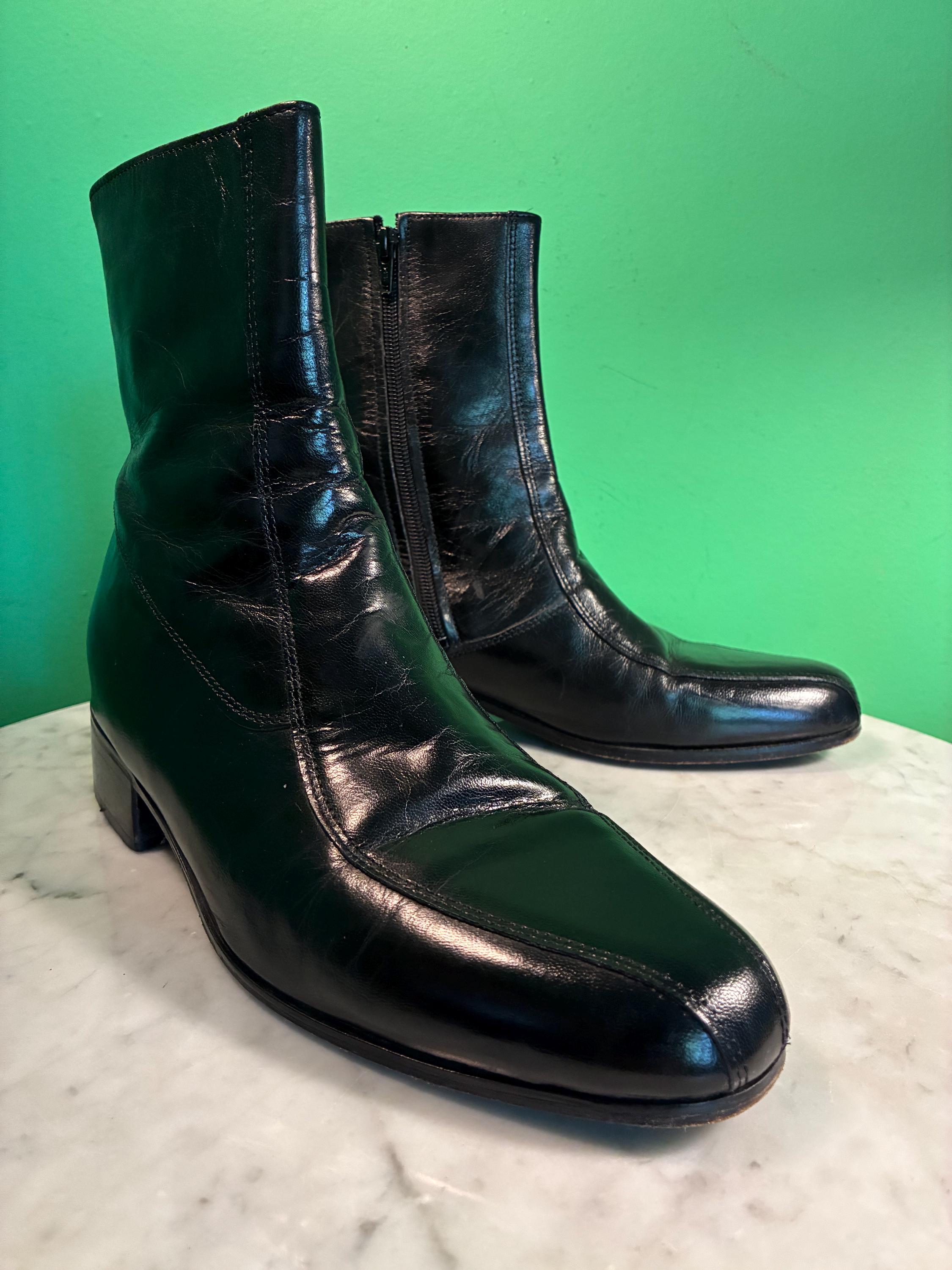 Men's 1970s Zipper Boots - Etsy