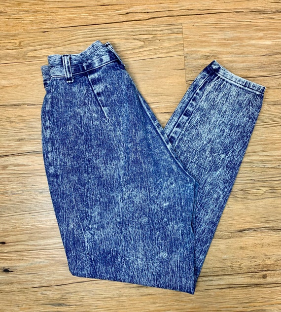 Vintage 80s Stone Washed High Rise Tapered America