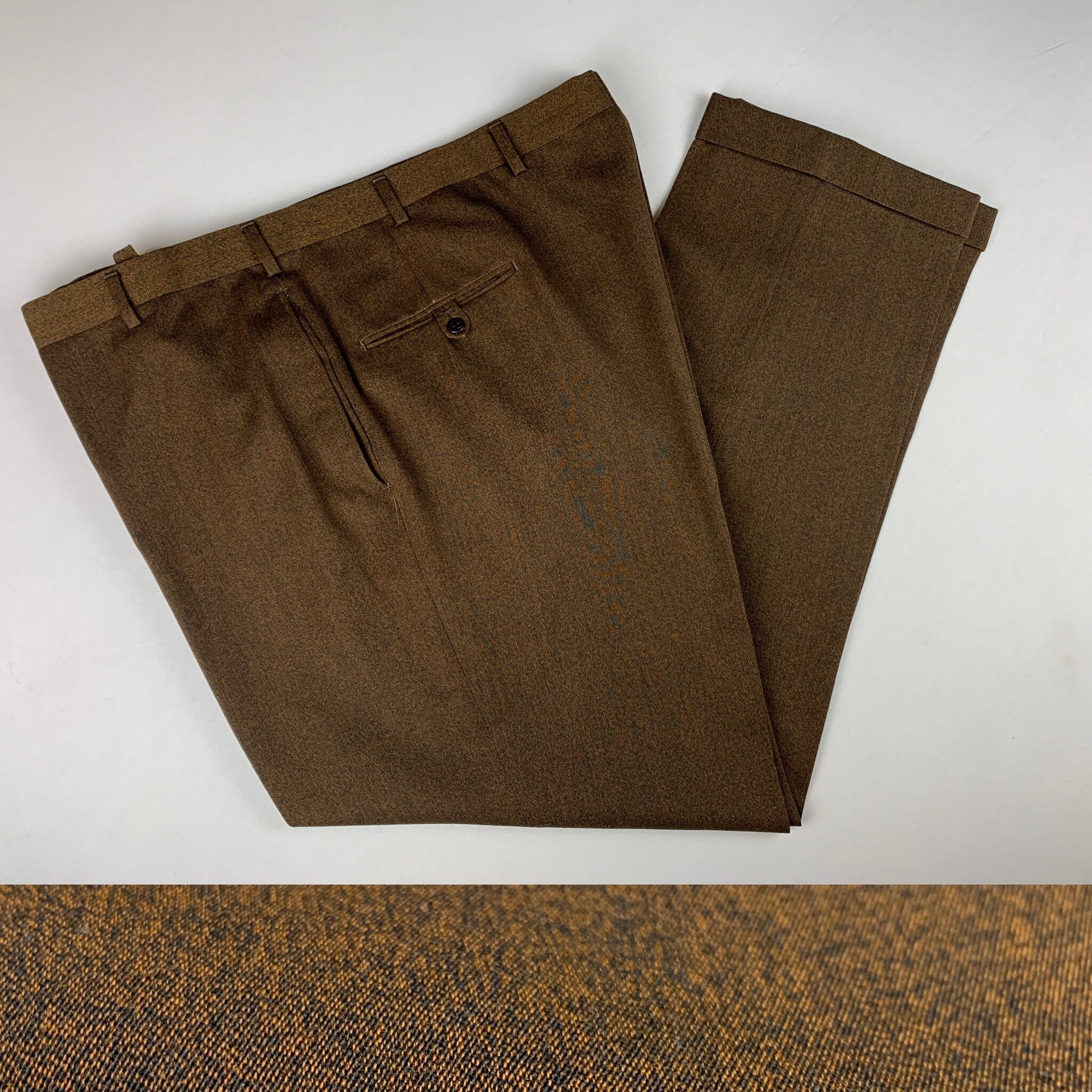 Vintage 50's Bronze and Black Gabardine Pants 44 X 31.5 - Etsy
