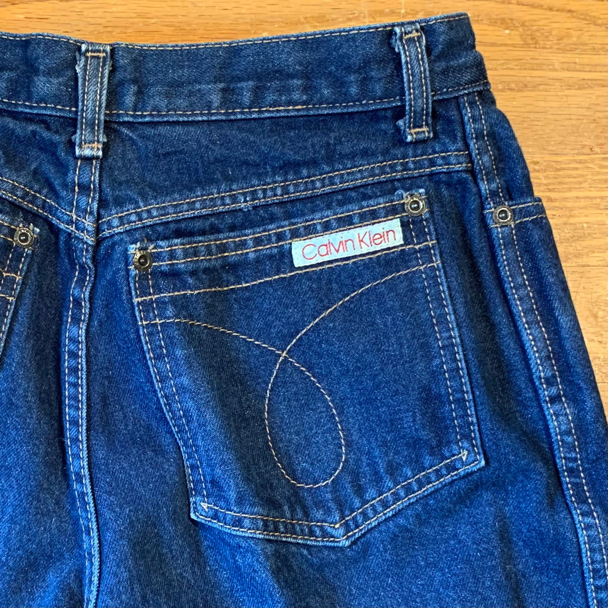 Vintage 70s Calvin Klein Jeans Dark Wash W28 - Etsy