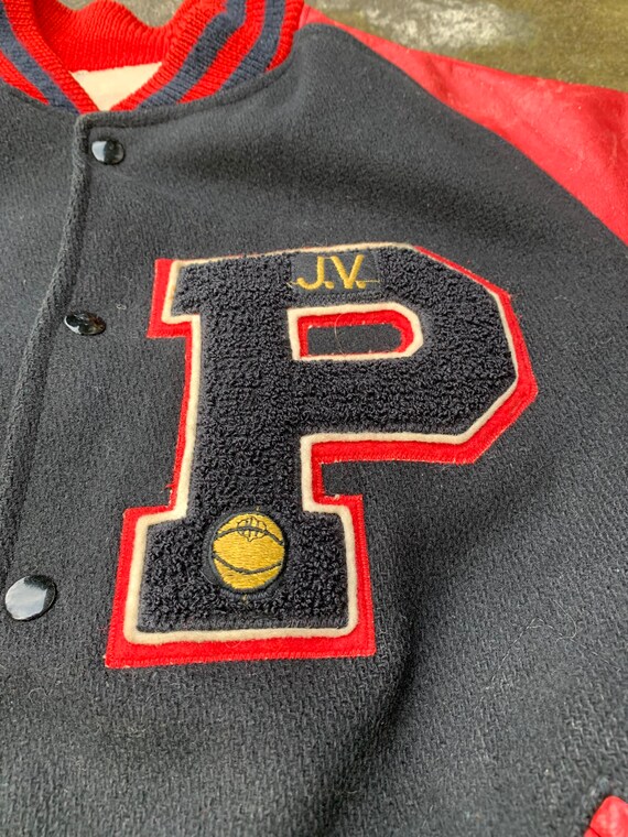 Vintage Men's Red & Black Varsity Lettermen Jacket - Etsy Vintage Men's Red & Black Varsity Lettermen Jacket - Etsy