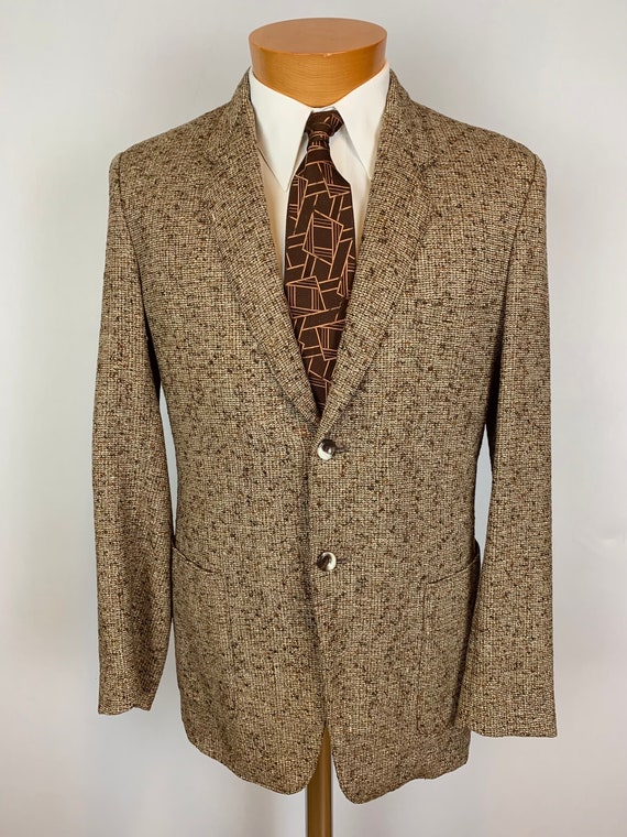 70s Does 30s Style Men’s Brown Tweed Sports Coat … - image 7