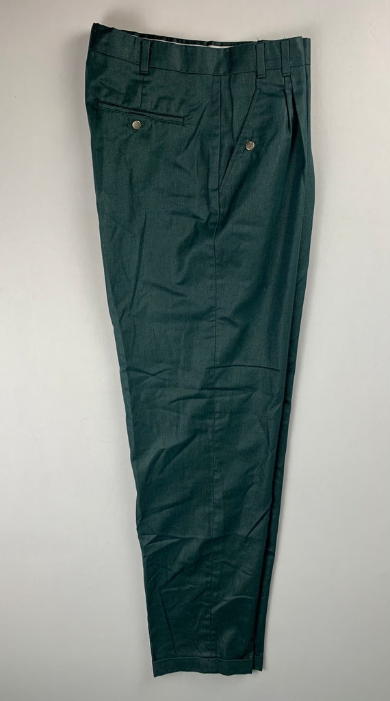 Vintage 90’s Levi’s Teal Polished Cotton  Pants 3… - image 2