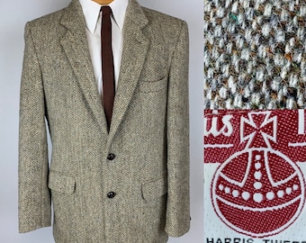 Vintage Harris Tweed Flecked Wool Blazer  Sports Coat Size 40