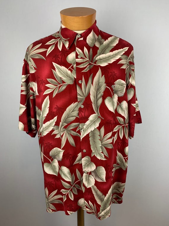 Vintage 80s 90s Rayon Hawaiian Shirt Size Large F… - image 2