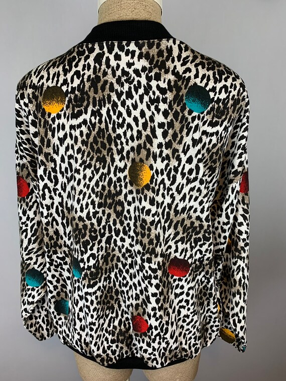 Animal Print Cardigan Sweater | Vintage 80s | Siz… - image 9