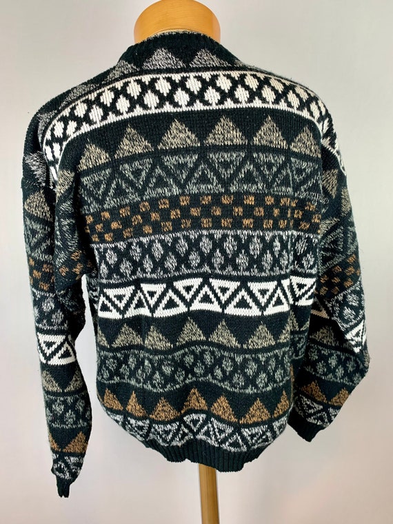 Vintage 80s 90s Geometric Pattern Pullover Sweate… - image 6