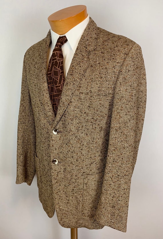 70s Does 30s Style Men’s Brown Tweed Sports Coat … - image 6