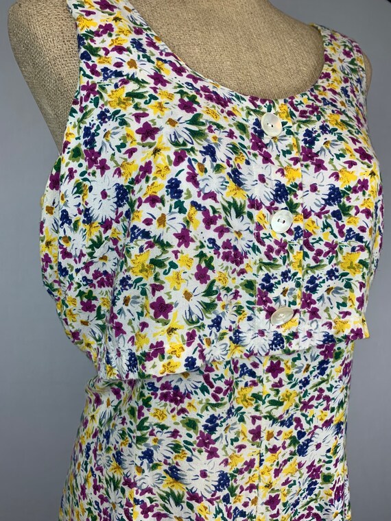 Floral Skort Romper Basic Editions | Vintage 80s … - image 7