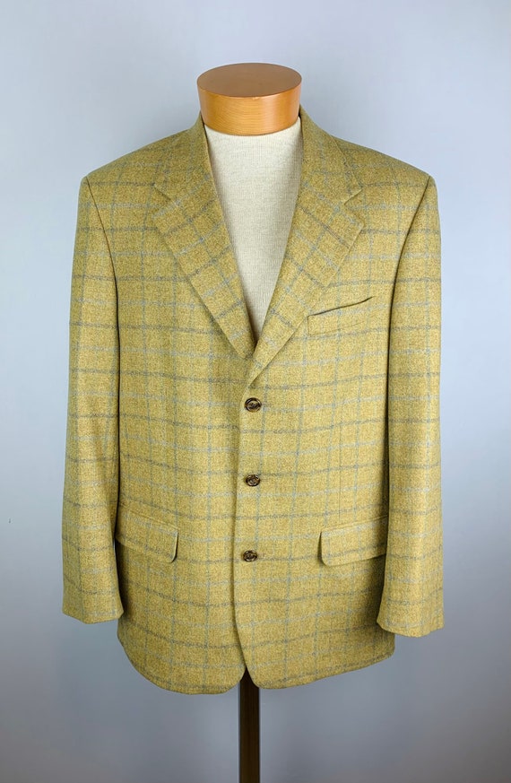 Vintage Men’s Green Plaid Blazer Sports Coat Size… - image 2