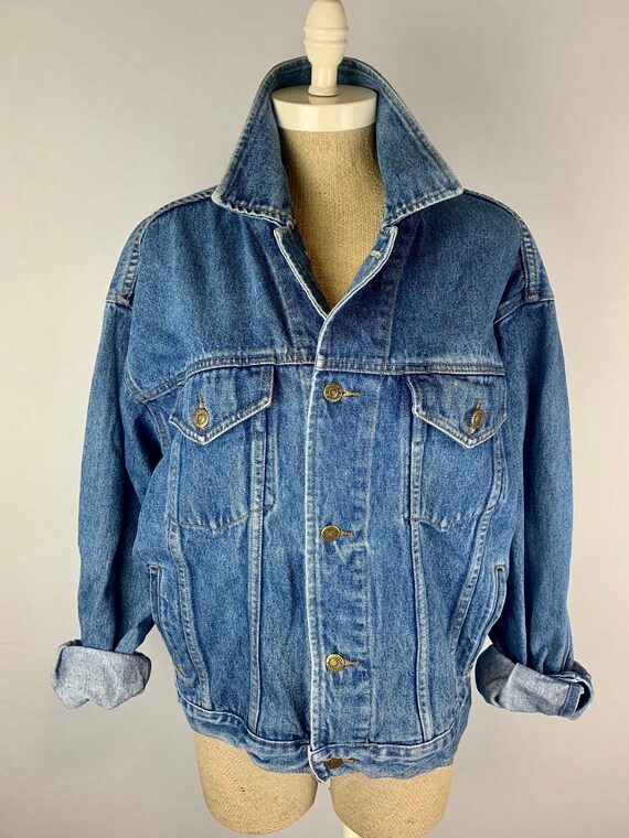 Vintage 80s Cropped Capezio Denim Jacket Size Medi