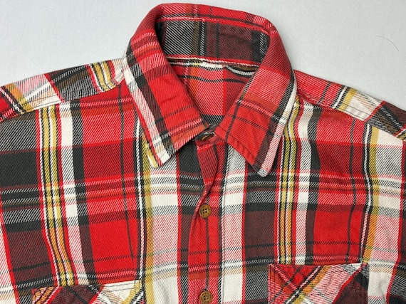 Vintage 1970s Big Mac Red Plaid Shirt - Size Large
