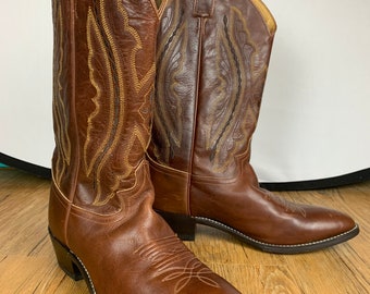 Men’s Brown Justin Boots Size 10-1/2 EE