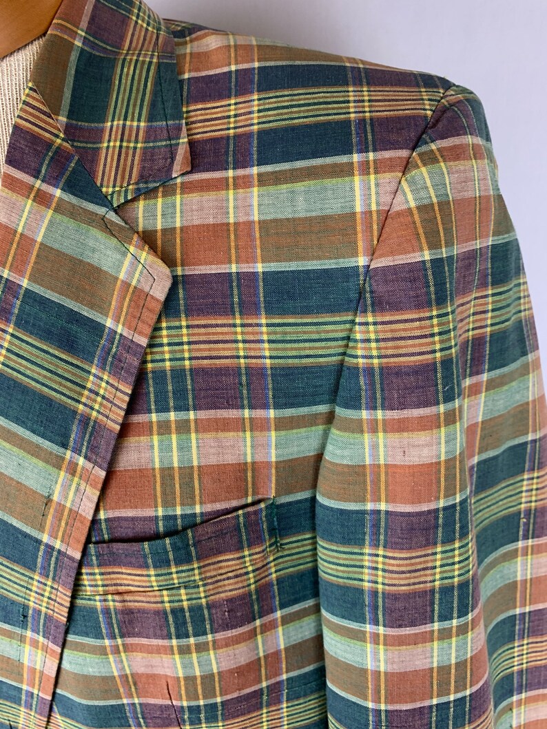 Vintage 70s JC Penney Madras Plaid Sports Coat Lightweight - Etsy