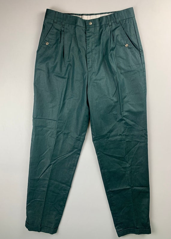 Vintage 90’s Levi’s Teal Polished Cotton  Pants 3… - image 4