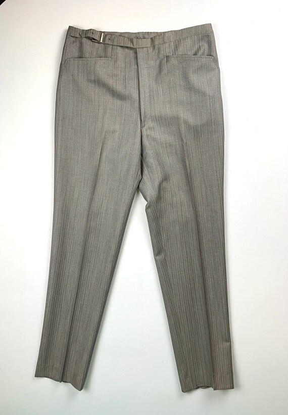 Vintage Early 60s Men’s Striped Peg Leg Pants - image 3