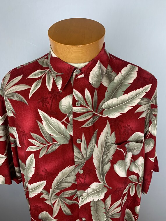 Vintage 80s 90s Rayon Hawaiian Shirt Size Large F… - image 3