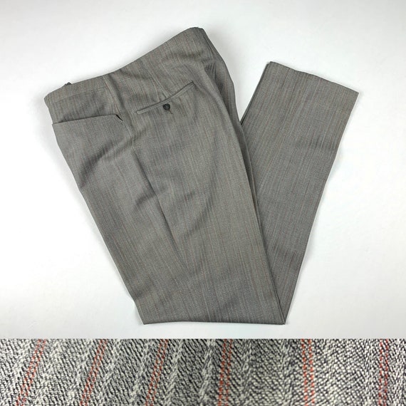 Vintage Early 60s Men’s Striped Peg Leg Pants - image 1