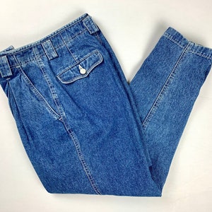 Vintage 80s Lizwear Pleated High Waist Tapered Mom Jeans Size