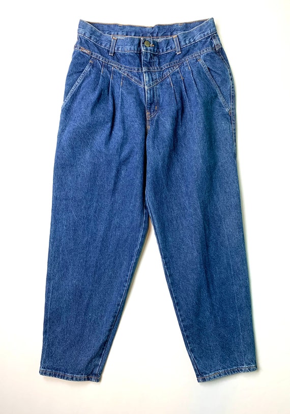 Chic Mom Jeans | Vintage 80s | Pleated Tapered Le… - image 4