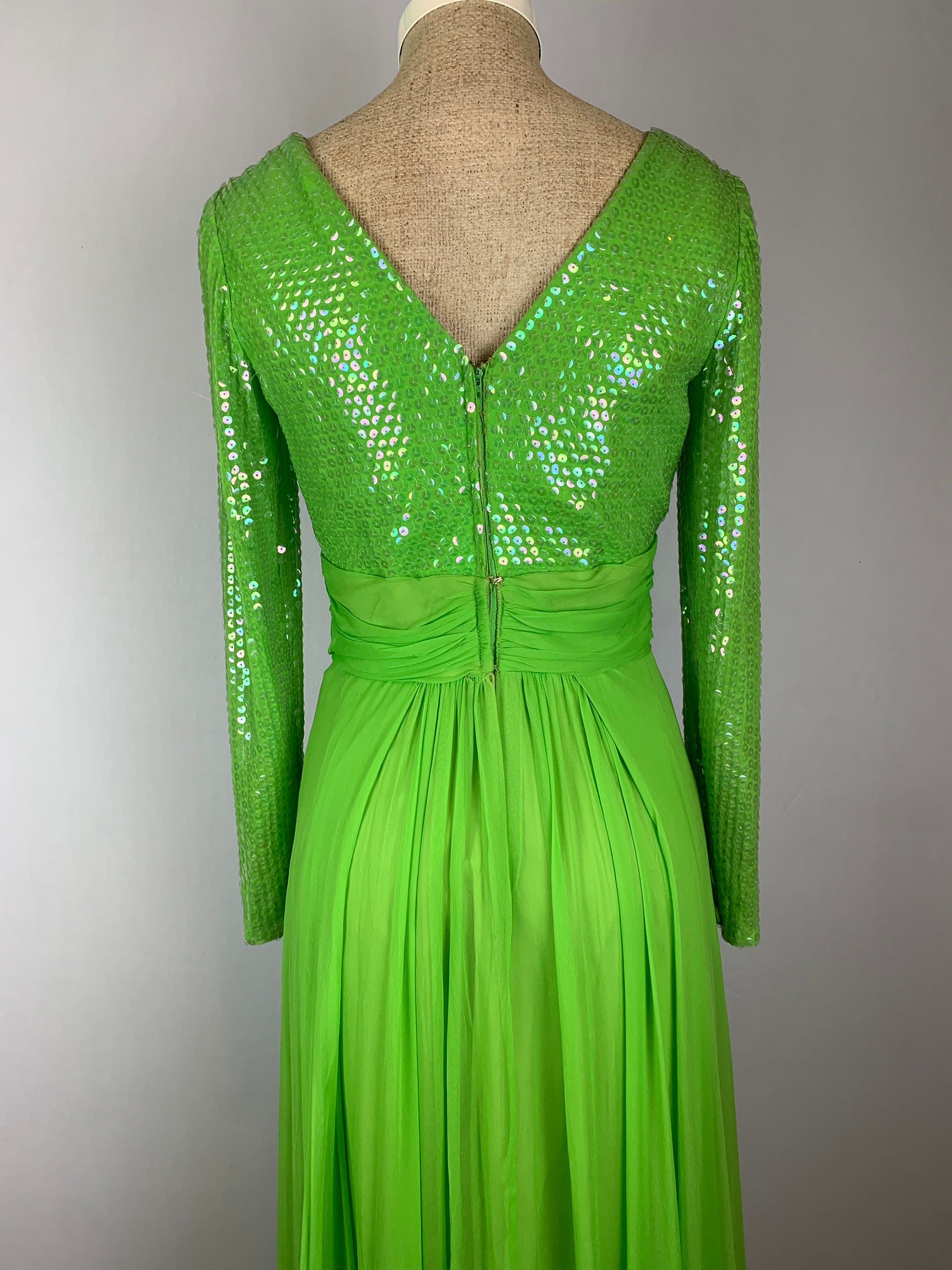 lime green ball dresses Crystals V-neck Lime Green Big Feathers Designer Prom Dress