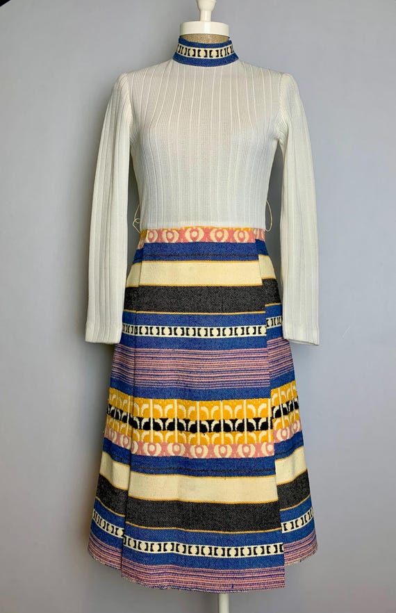 Vintage 60s/70s Suzy Perette Victor Costa MCM Fabric Dress - Size