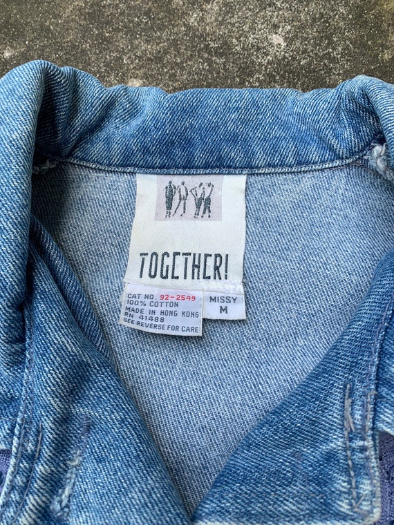 Vintage Womens 80s Batwing Denim Jacket 