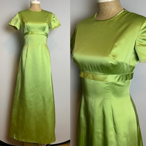 Vintage Floral Lime Sequence Maxi